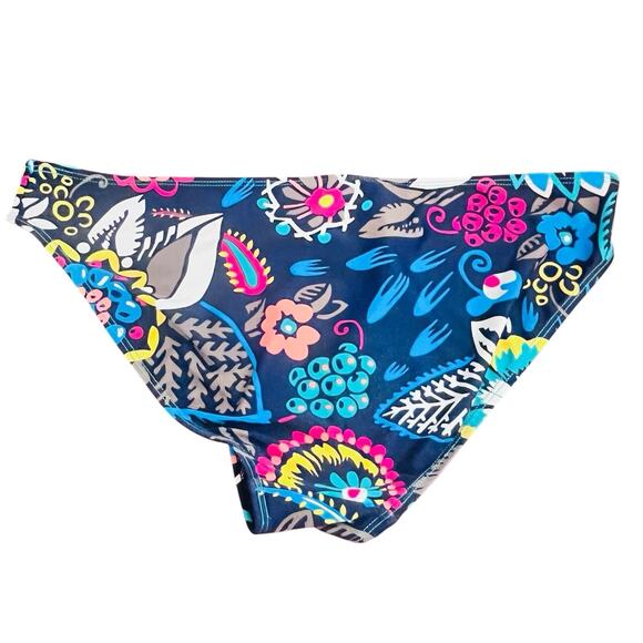 Boden Bikini Swim Bottoms Women's US 10 Fun Colorful Floral Black Gardenia Pop - Picture 2 of 8